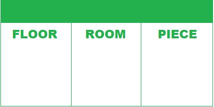 Household Movers Inventory Labels Green