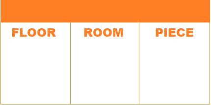 Household Movers Inventory Labels Orange