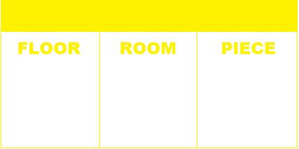 Household Movers Inventory Labels Yellow