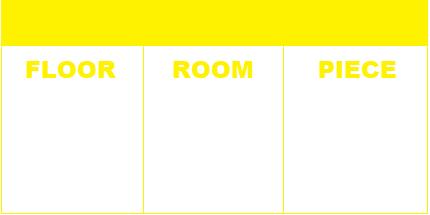 Household Movers Inventory Labels Yellow