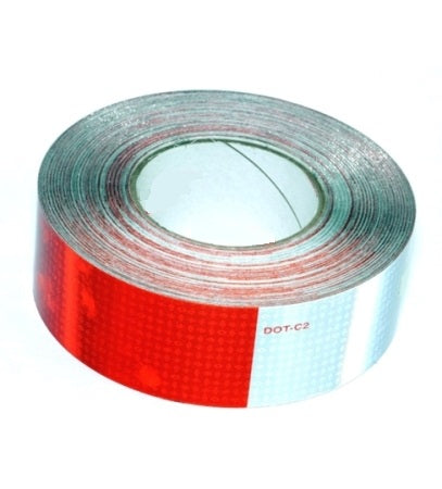 Reflective Kisscut 6" Red, 6" White, 2" x 160' Roll Conspicuity Tape