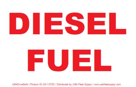 Diesel Fuel Vinyl Decal 5 x 3