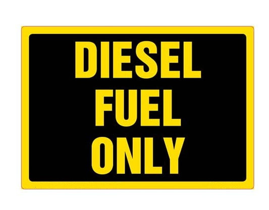 Diesel Fuel Only Vehicle Decal