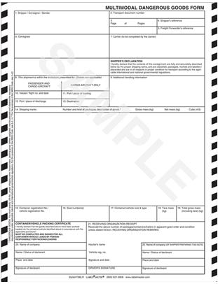 Non-Hazmat Shipping Forms - Hazmat Shipping Papers