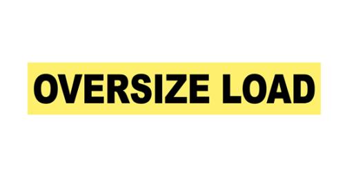 12" x 60" Oversize Load Vinyl Adhesive Sign