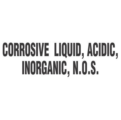 Corrosive Liquid Acidic Inorganic NOS Bulk Tank Marking