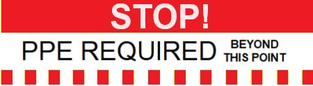 Stop PPE Required Beyond This Point Workplace Safety Banner