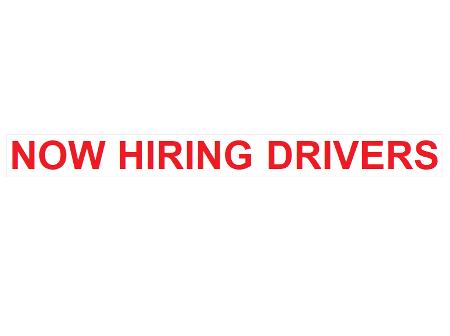 Now Hiring Drivers Vinyl Decal 4" x 12"