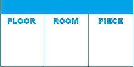 Household Movers Inventory Labels Blue