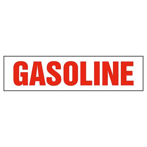 Gasoline Decal 12 x 3