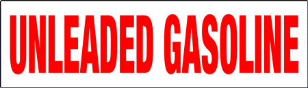 Unleaded Gasoline Magnetic Sign 21" x 6"