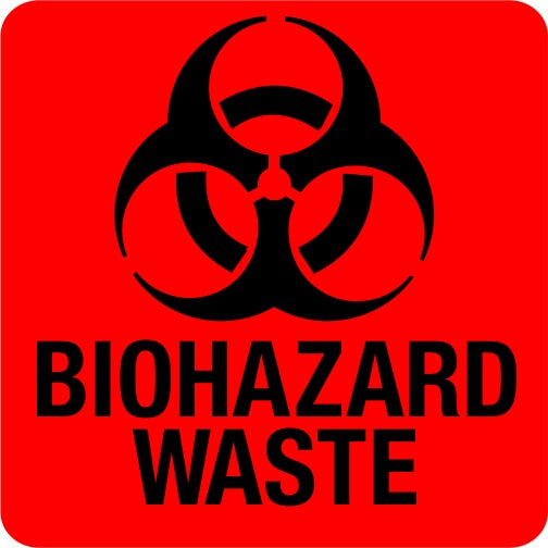 Biohazard Waste Label