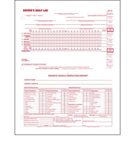 Oil Field Log with Daily Recap DVIR 2 Ply Carbonless – USADriveSafe