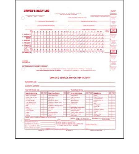 Oil Field Log with Daily Recap DVIR 2 Ply Carbonless