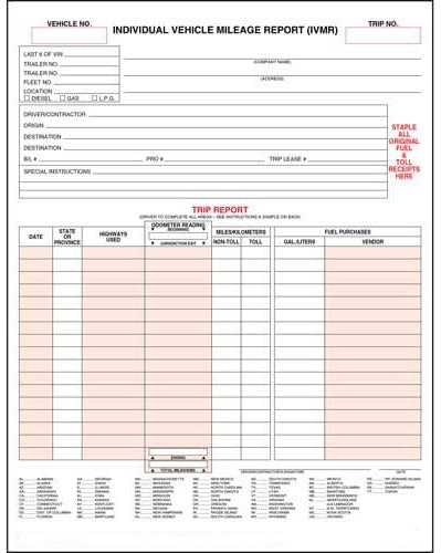 Vehicle Mileage Reports IVMR