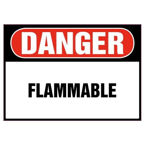 Danger Flammable Label