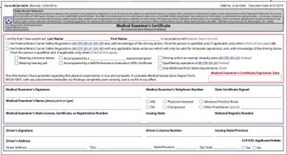 MCSA-5876 Medical Examiners Certificates 1000Pk