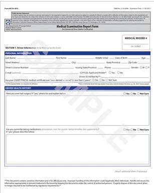 Medical Examination Report