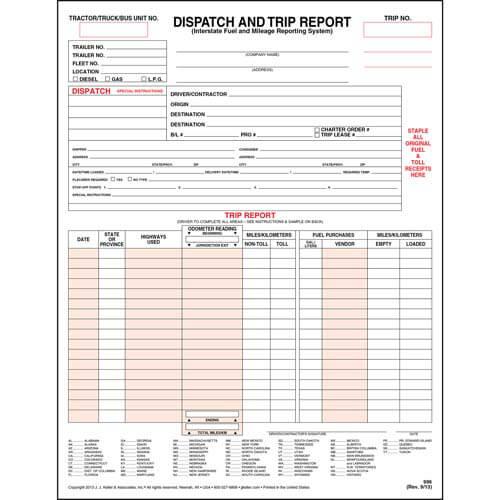 Dispatch and Trip Report