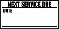 Next Service Due Date Vinyl Static Cling Decal