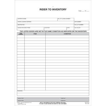 Household Goods Order for Service Form