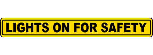 Lights On For Safety Vehicle Decal
